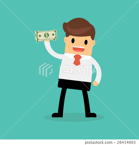 Businessman holding dollar.bribe, donation, payday Businessman holding dollar.bribe, donation, payday 26414003