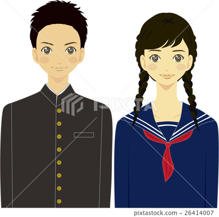 Middle school student male / female illustration Middle school student male / female illustration 26414007