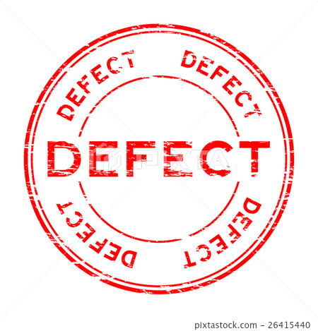Grunge red defect round rubber stamp 26415440