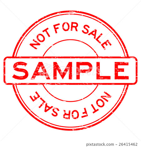 Grunge Red Round Sample Not For Sale Rubber Stamp Stock Illustration 26415462 Pixta