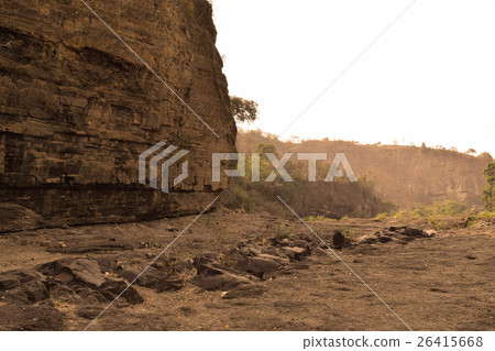 Da Nhim river near pongour, vietnam in dry season Da Nhim river near pongour, vietnam in dry season 26415668