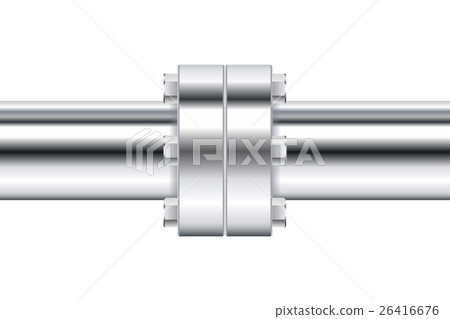 Chrome pipe with flange. Chrome pipe with flange. 26416676