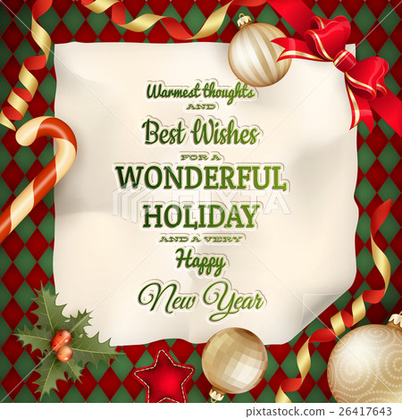 Holidays greeting and Christmas card. EPS 10 Holidays greeting and Christmas card. EPS 10 26417643