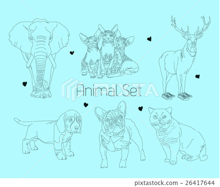 line animal set 26417644