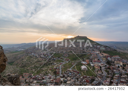 Turkish panoramic view of Mardin's old town Turkish panoramic view of Mardin's old town 26417932