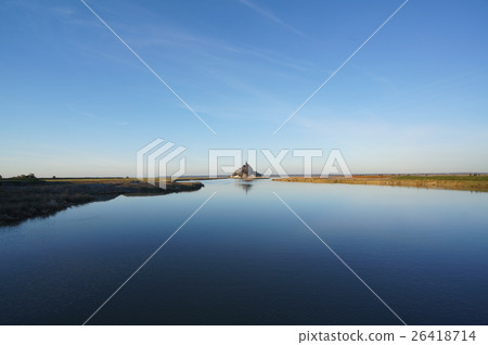 Mont Saint Michel which floats in blue 26418714