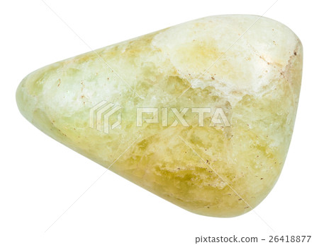 tumbled Datolite stone isolated 26418877