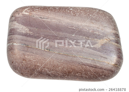 polished Argillite stone isolated on white 26418878