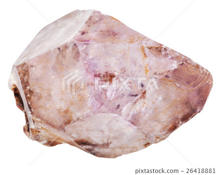 quartz rock with amethyst crystals isolated 26418881