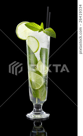 Mojito cocktail over black background 26419334