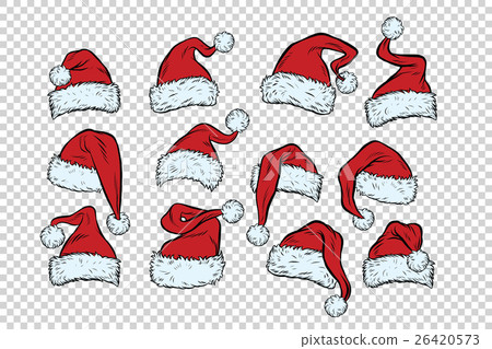 set Christmas hats Santa Claus 26420573