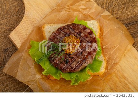 Sandwich with burger cutlet 26423333