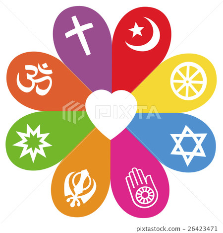 Religion Symbols Flower Love Colors Religion Symbols Flower Love Colors 26423471
