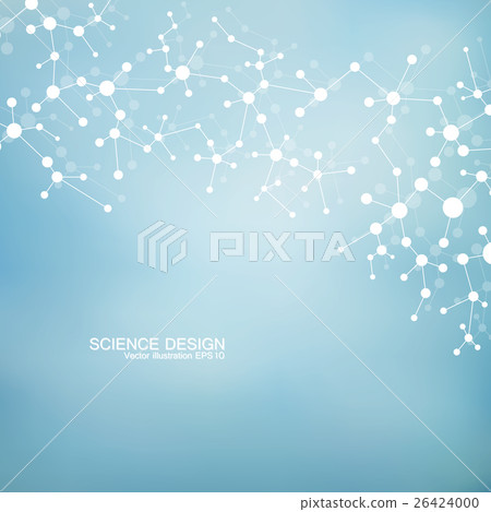 Structure molecule of DNA and neurons. Structural 26424000
