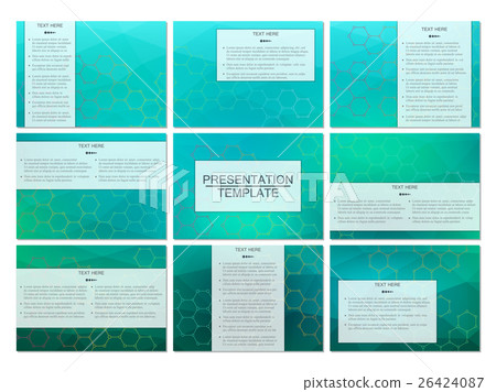 Set of modern business presentation templates in 26424087