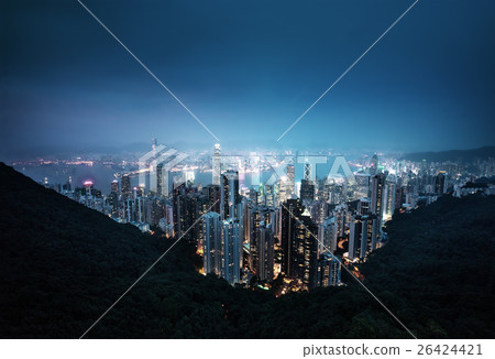 Hong kong from the Victoria peak Hong kong from the Victoria peak 26424421