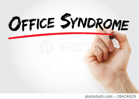 Hand writing Office Syndrome with marker 26424829