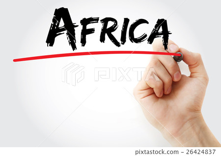 Hand writing Africa with marker Hand writing Africa with marker 26424837