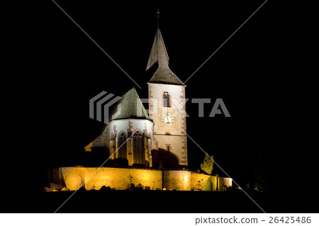 Hunawihr at night, Alsace, France 26425486