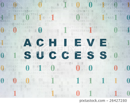 Finance concept: Achieve Success on Digital Data Finance concept: Achieve Success on Digital Data 26427280