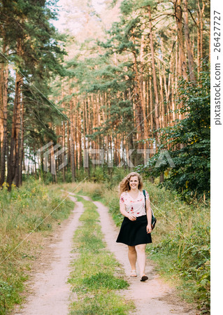 Young Pretty Plus Size Caucasian Happy Smiling Young Pretty Plus Size Caucasian Happy Smiling 26427727