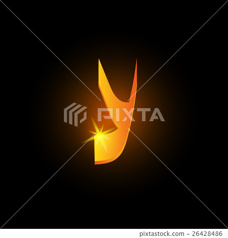 Golden arabic style letter y. Shiny latin alphabet Golden arabic style letter y. Shiny latin alphabet 26428486
