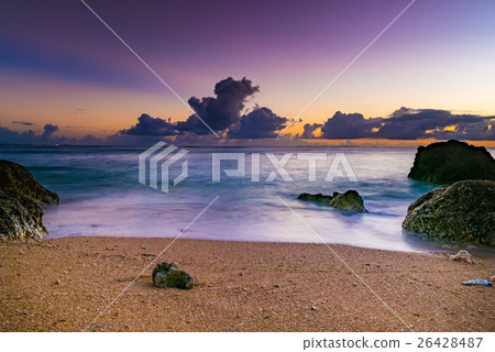 日落,海,風景,沖繩島。 日落,海,風景,沖繩島。 26428487