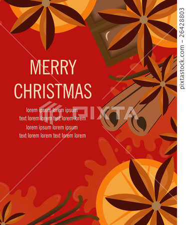 Christmas background with orange and spices. Xmas Christmas background with orange and spices. Xmas 26428803