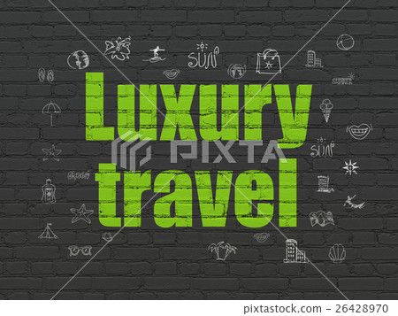 Tourism concept: Luxury Travel on wall background 26428970