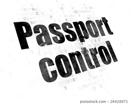 Travel concept: Passport Control on Digital 26428971