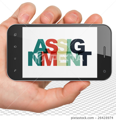 Law concept: Hand Holding Smartphone with 26428974