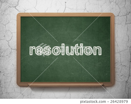 Law concept: Resolution on chalkboard background Law concept: Resolution on chalkboard background 26428979