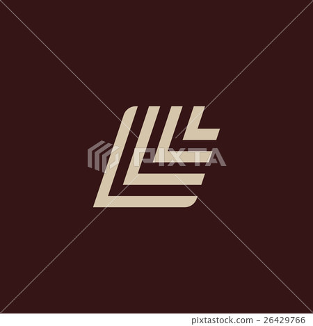 Isolated geometric white color alphabet letter l Isolated geometric white color alphabet letter l 26429766