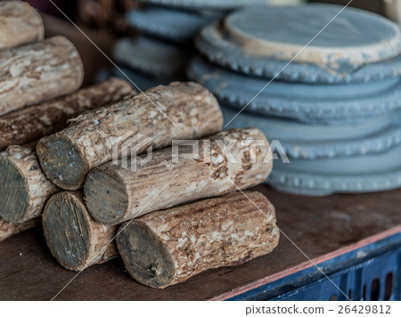 Thanaka woods and Kyauk pin stone slabs, Myanmar Thanaka woods and Kyauk pin stone slabs, Myanmar 26429812