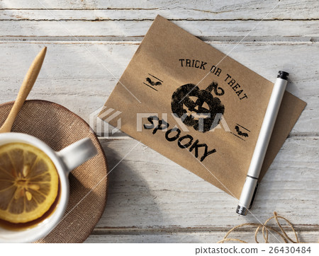 Halloween Bat Pumpkin Lantern Scary Graphic Concept 26430484