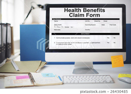 Health Check Form Claim History Record Concept Health Check Form Claim History Record Concept 26430485