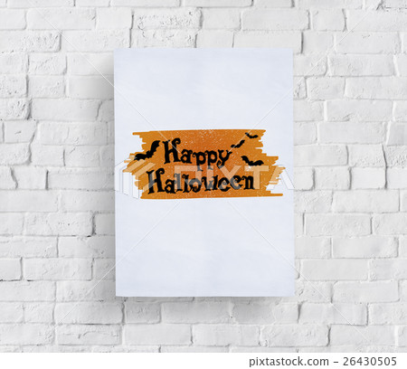 Halloween Bat Pumpkin Lantern Scary Graphic Concept 26430505