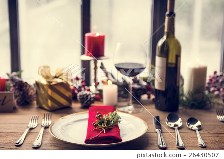 Christmas Family Dinner Table Concept 26430507