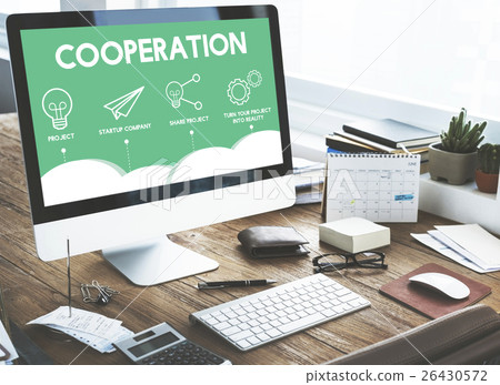 Crowdfunding Startup Business Crowdsourcing Cooperation Graphic Concept 26430572