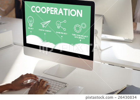 Crowdfunding Startup Business Crowdsourcing Cooperation Graphic Concept 26430834