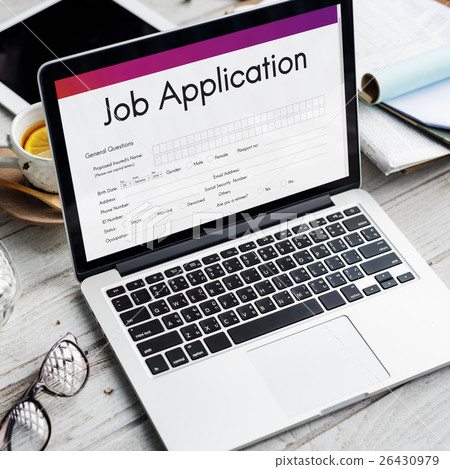 Job Application Hiring Document Form Concept Job Application Hiring Document Form Concept 26430979