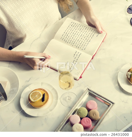 Young Woman Writing Diary Concept Young Woman Writing Diary Concept 26431000