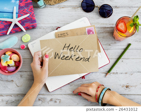 Be Happy Fun Weekends Concept 26431012