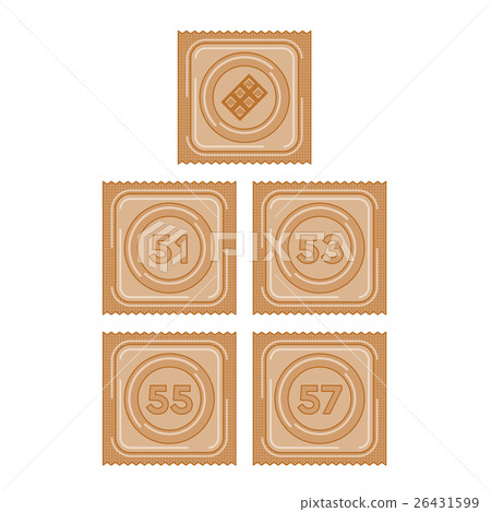 Chocolate flavored condom in package 26431599