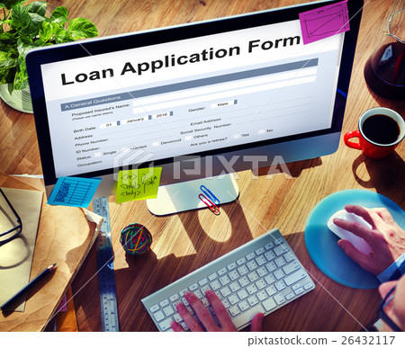 Loan Financial Application Form Concept Loan Financial Application Form Concept 26432117