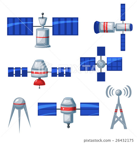 Satellite icons, vector illustration Satellite icons, vector illustration 26432175