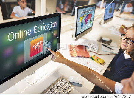 Academic E-Learning Education Online Application Concept Academic E-Learning Education Online Application Concept 26432897