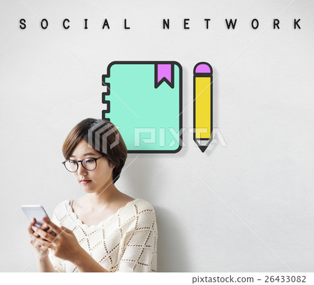 Notebook Pencil Write Communication Graphic Concept 26433082