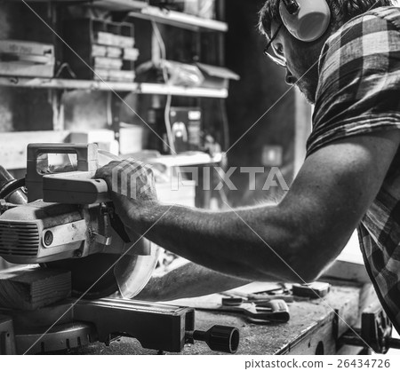 Carpenter Craftman Lumber Timber Woodwork Concept Carpenter Craftman Lumber Timber Woodwork Concept 26434726