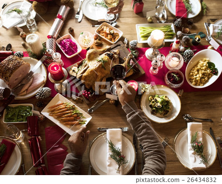 Family Together Christmas Celebration Concept Family Together Christmas Celebration Concept 26434832